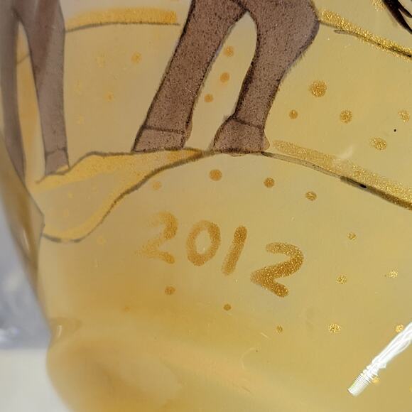 Reverse Painted Glass Ornament Handcrafted 6" Nativity Scene Christmas Village - Picture 11 of 16